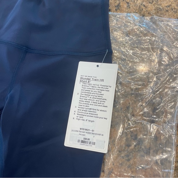 NWT Lululemon Wunder Train High Rise Short 8" true navy blue - Picture 7 of 16